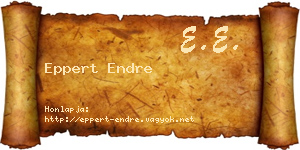 Eppert Endre névjegykártya